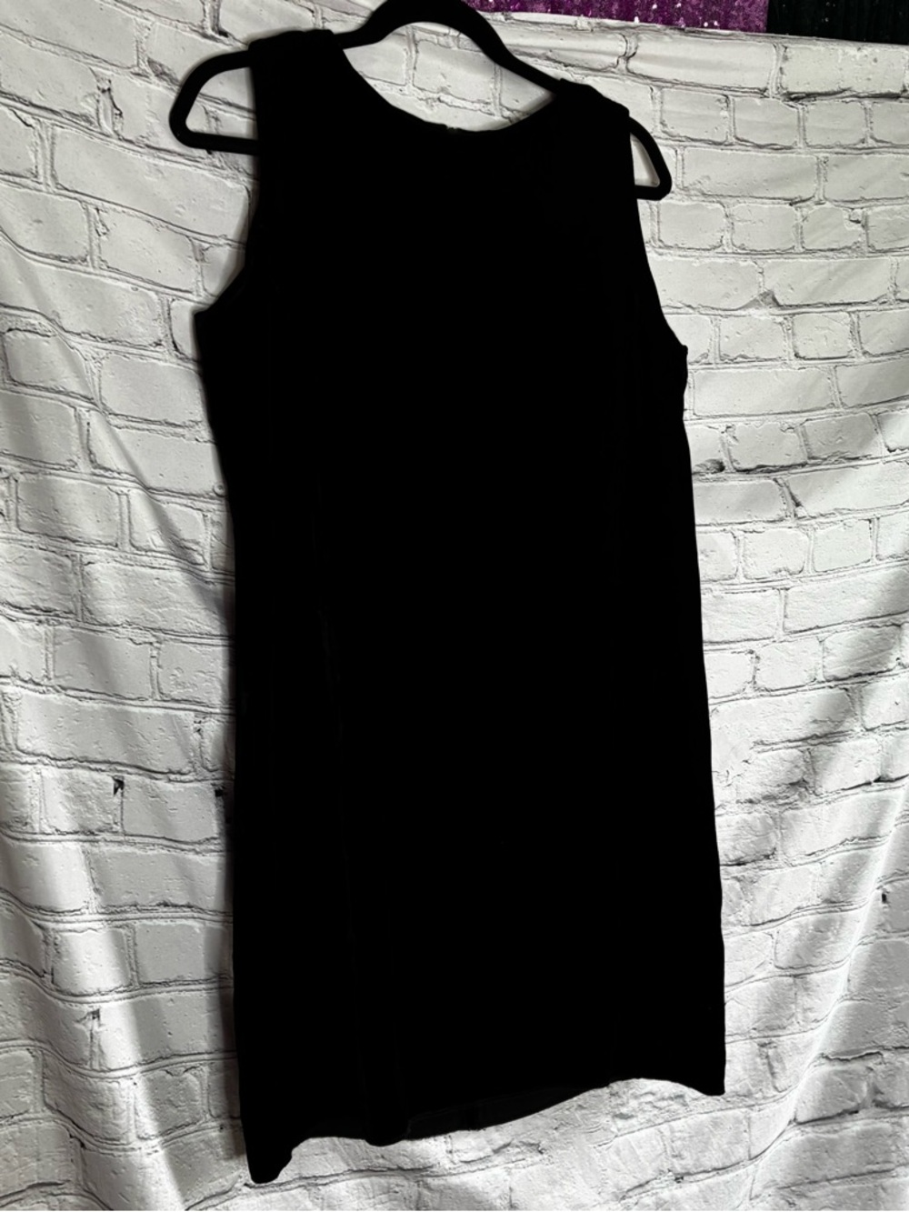Vintage 90s GAP Crushed Velvet Little Black Minimalist Jumper‎ Dress Sz 10 AS IS - Picture 4 of 9